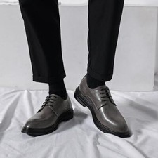 Men British Point Toe Dress Business Lace Up Oxfords Formal Shoes Casual Comfort