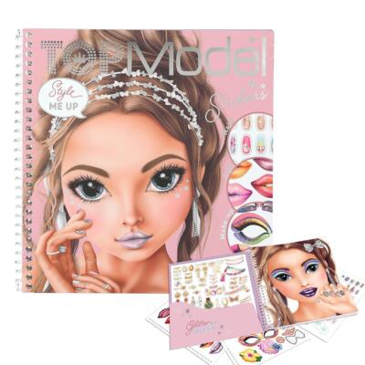 TOPModel Dress me up Face GLITTER QUEEN Malbuch 7x Stickerbogen für Mädchen