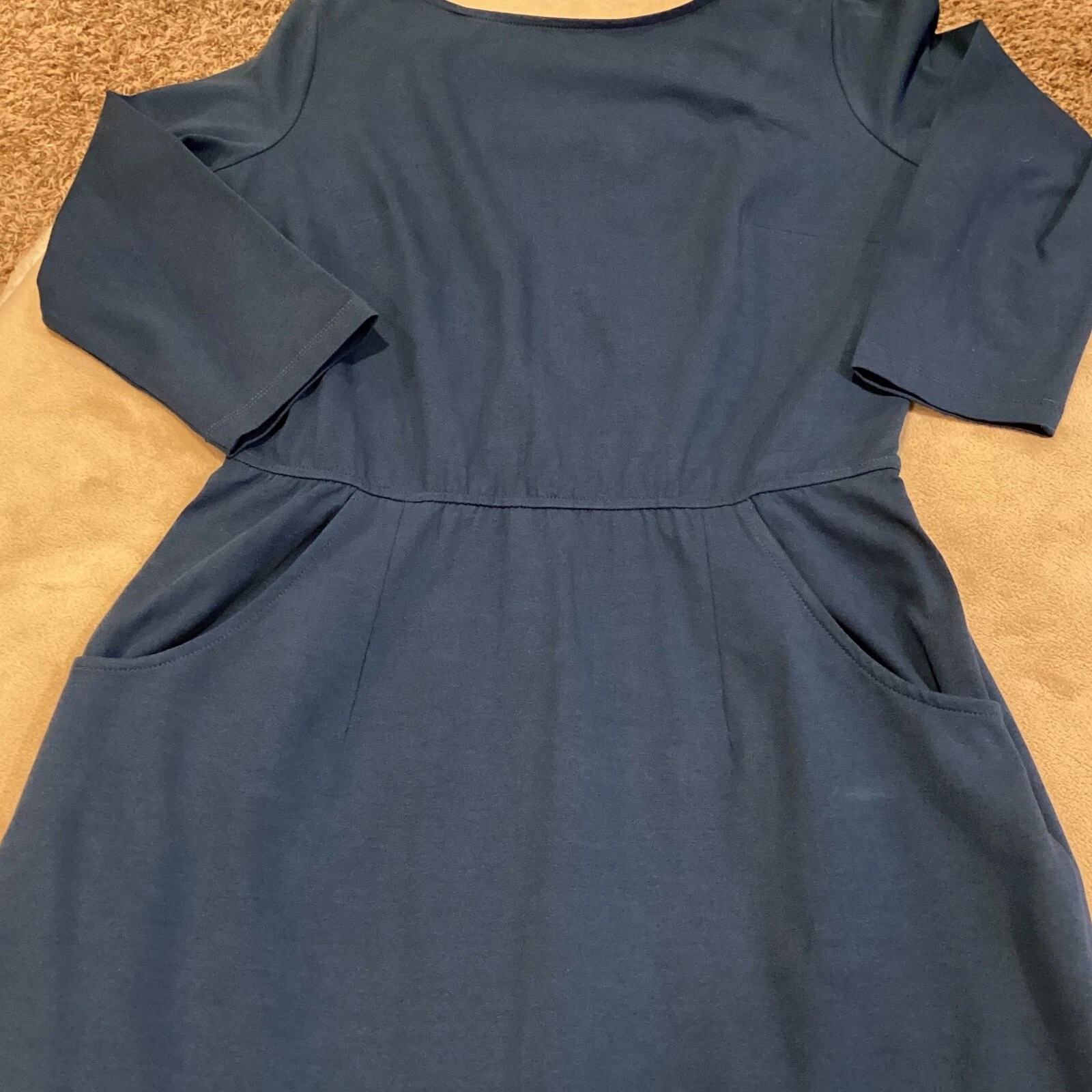 VETEMENTS Maxi abito eShakti Dark Teal maglia jersey corpetto aderente elastico in vita impero