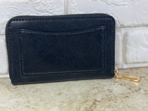 MICHAEL KORS Studded Card Case Zip Black Leather Small Wallet Gold Tone Hardware - Bild 20 von 21