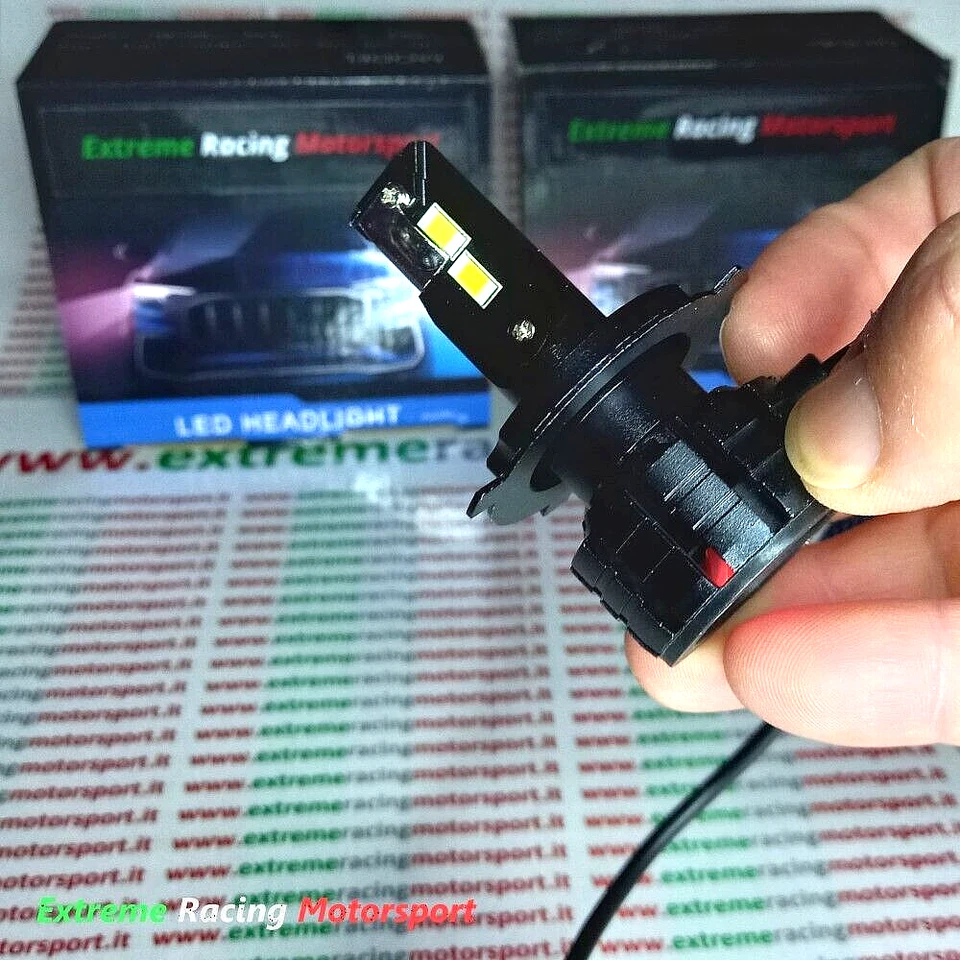 PIAGGIO PORTER II 98-08 LAMPADE ANABBAGLIANTI ERM V1 LED H4 12V 100W 24000 LM CA - Immagine 2 di 4