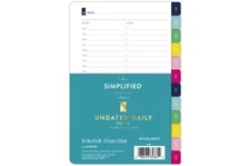 Simplified System by Emily Ley for AT-A-GLANCE, Undated Daily Refill