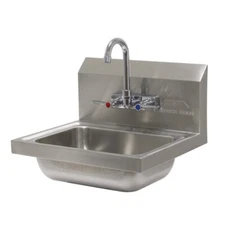 Advance Tabco 7-PS-60 Wall Mount Hand Sink 14" W x 10" Front/Back x 5" Deep Bowl