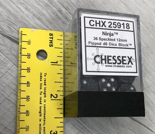 Chessex Dice Ninja 36 Speckled 12mm Pipped d6 Dice Block 36 Die CHX 25918 - Picture 6 of 11