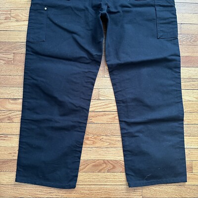 NWOT Vintage Carhartt Black Double Knee Workwear Pants 42x30 Men