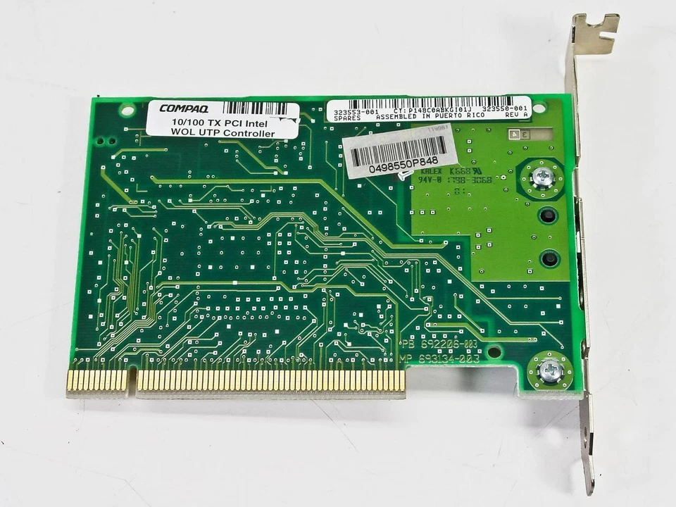 Compaq PCI Network Card - 10/100 Base-T Intel Nc3121 669209-003 323553-001 - Image 2 of 4