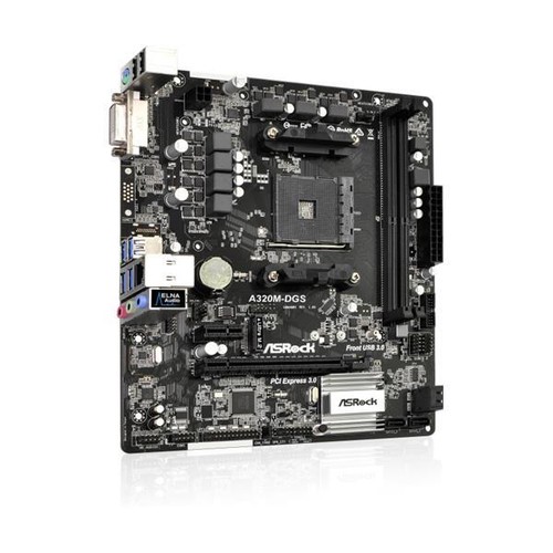 ASRock A320M-DGS Rev:1.04 AMD A320 Mainboard Micro ATX Sockel AM4 #156564 - Bild 2 von 4