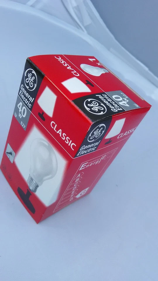 10 x GE 40W PEARL FROSTED ES E27 Light Bulb Lamp Old Style GLS Dimmable Job Lot - Image 2 of 3