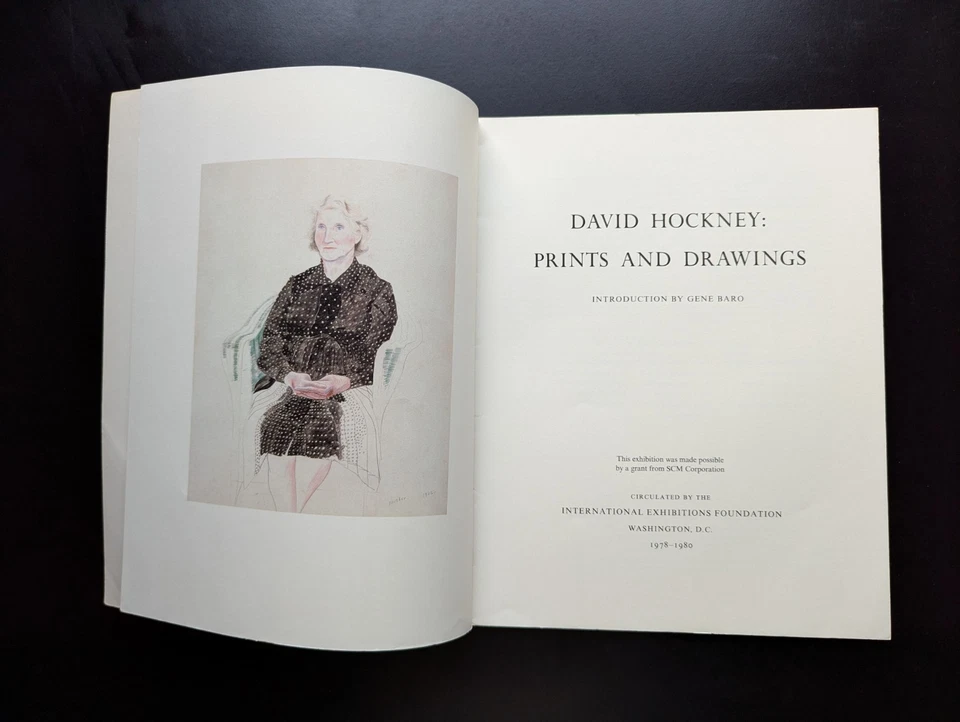 David Hockney Impresiones Dibujos 1978 Exposición Catálogo Gene Baro Libro de Arte Raro Foto 4 de 4