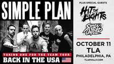 SIMPLE PLAN "TAKING ONE FOR THE TEAM TOUR" 2016 PHILADELPHIA CONCERT POSTER