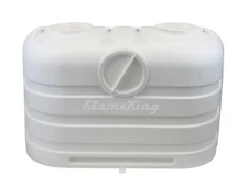 Flame King Heavy Duty Dual 20 lb White Propane Tank Cover for RV & Camper