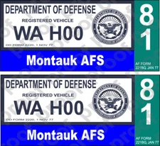 STICKER DOD MONTAUK AFS 81 CLOSED BASE BLUE 50