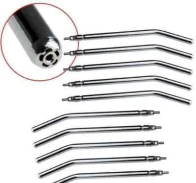 Dental Autoclavable Stainless Steel Air Water Spray 3-Way Syringe Nozzles Tips