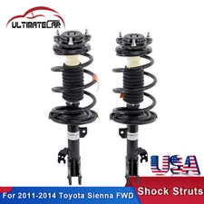 Pair Front Complete Struts Shocks Assembly For 2011-2014 Toyota Sienna 3.5L FWD