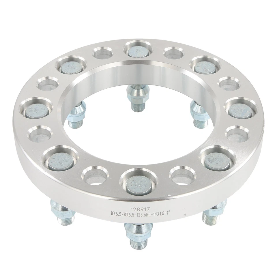 4X 1" 8x6.5 Wheel Spacers 14x1.5 Fits Ram 2500 3500 2014 2015 2016 2017-2022 - Image 3 of 4