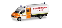Herpa 094979 Mercedes-Benz Sprinter Doppelkabine Mit Plane, Modell 1:87 (H0)