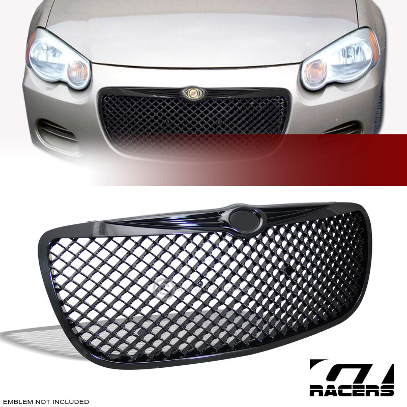 For 2004-2006 Sebring Blk Luxury Mesh Wire Front Hood Bumper Grill Grille Guard