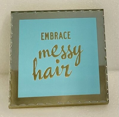Embrace Messy Hair Inspirational Blue Wall Plaque Oh My Chic Studio By Demdaco