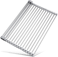 21" X 15.5" Roll up Dish Drying Rack over Sink Drying Rack Sink Cover Kitchen...