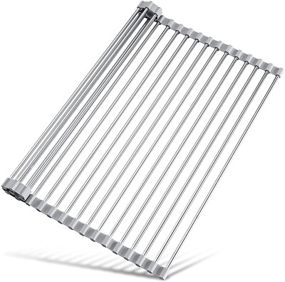 21'' X 15.5'' Roll up Dish Drying Rack over Sink Drying Rack Sink Cover Kitchen...