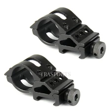 2PCS Tactical 45 Degree Offset 1" Flashlight Picatinny Light Laser Mount