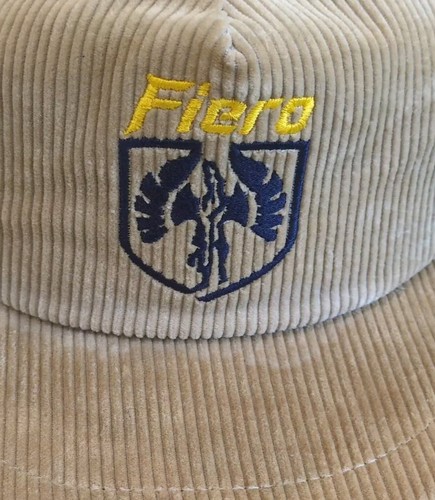 Vintage Pontiac Fiero Corduroy Promo Hard Hat Trucker Snapback Made in USA Rare - Picture 2 of 8