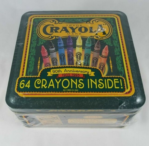 1993 Crayola 90th Anniversary Limited Edition Tin Crayons Collectible