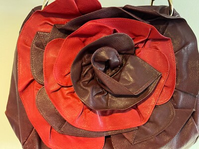 Yves Saint Laurent YSL Nadja 2003 VINTAGE Y2K red rose pedal bag