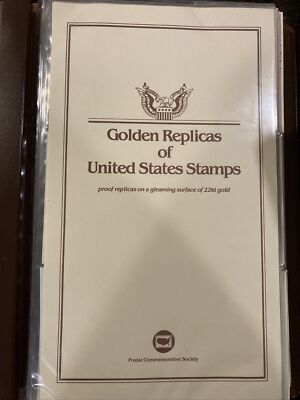 1989-1991 22K Golden Proof Replicas Of U.S Stamps, Total 57 Pcs In