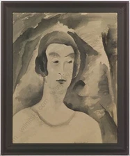 Elisabeth Kudisch-Zuba (1902-1994) "Female Portrait", Watercolor, 1920s (1)