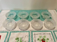 Antique Campbell Jones Salt Cellars - Dewdrop with Star - EAPG 1800s - Set of 8