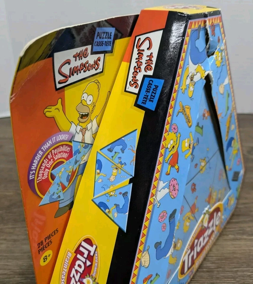 Rompecabezas Mega Brands Triazzle Los Simpson Difícil de Encontrar Raro 2007 - NUEVO  Foto 3 de 4