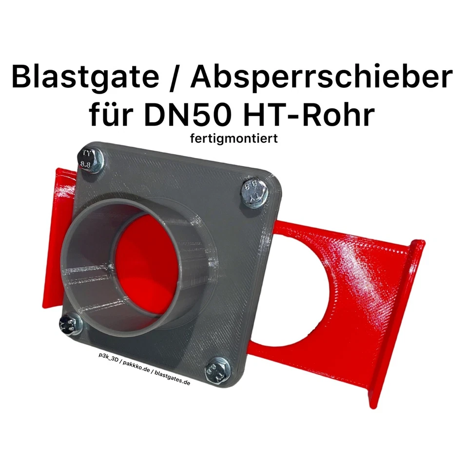 DN50 50mm HELDEN Blastgate Absperrschieber Sperrschieber Absauganlage Werkstatt - Bild 3 von 4