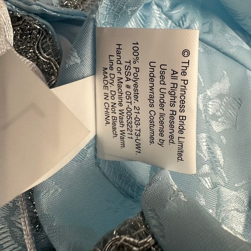 Underwraps Women Princess Bride Wedding Gown Costume Size L Dress Halloween Blue - Picture 5 of 8