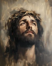 Christ in Majesty: 8X10 Print Religious AI Generated Art Image of Redemption