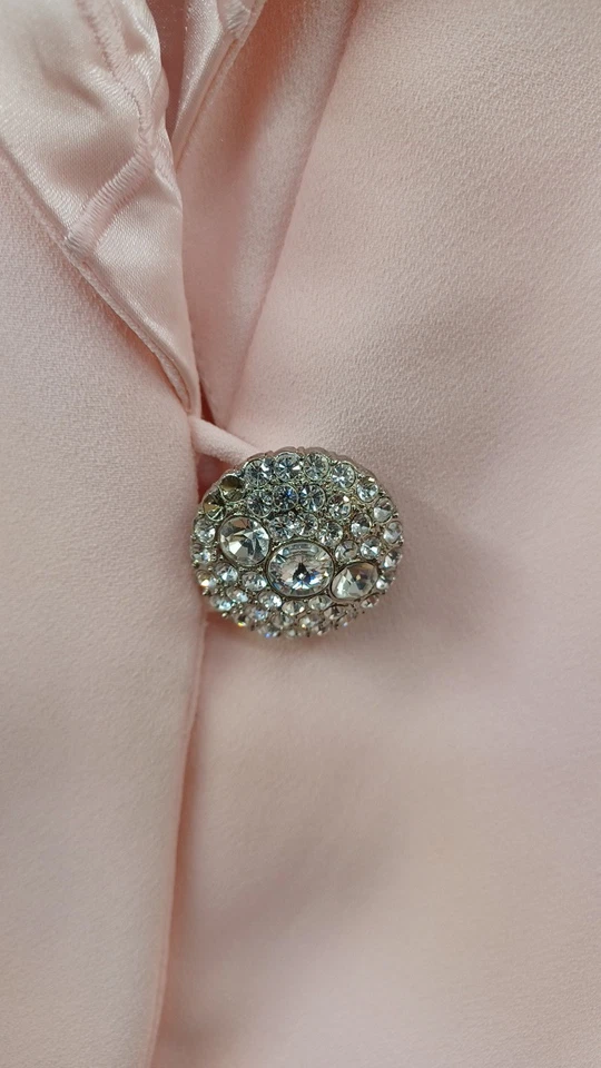 Conjunto de Traje Romántico Por Lisa Kane Chaqueta Falda Talla 22 Rosa Con Cuentas Foto 4 de 4