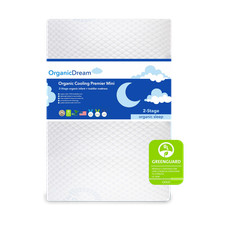  White Organic Dream-Mini Crib Size Organic Cooling Premier 2Stage Mattress 5932