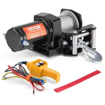 ATV Winch, 2000 lb Electric Winch, 12V Small ATV UTV Winch with 5/32 2000 LBS