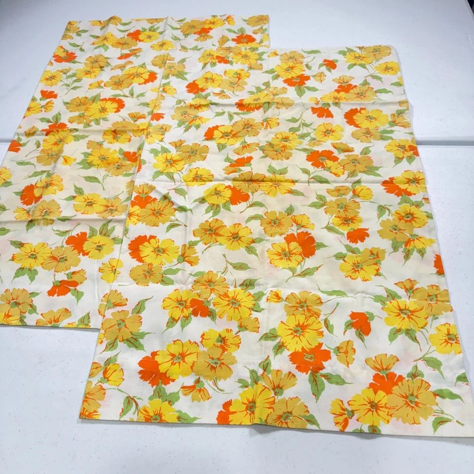 De colección Moda Manor Funda de Almohada Par Estándar Amarillo Floral Grandes Flores Y2k Años 90 Foto 2 de 4