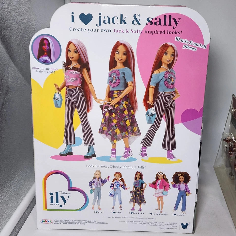 NUEVO Disney Ily 4EVER Jack & Sally Pesadilla Antes de Navidad Muñeca y Trajes Foto 3 de 4