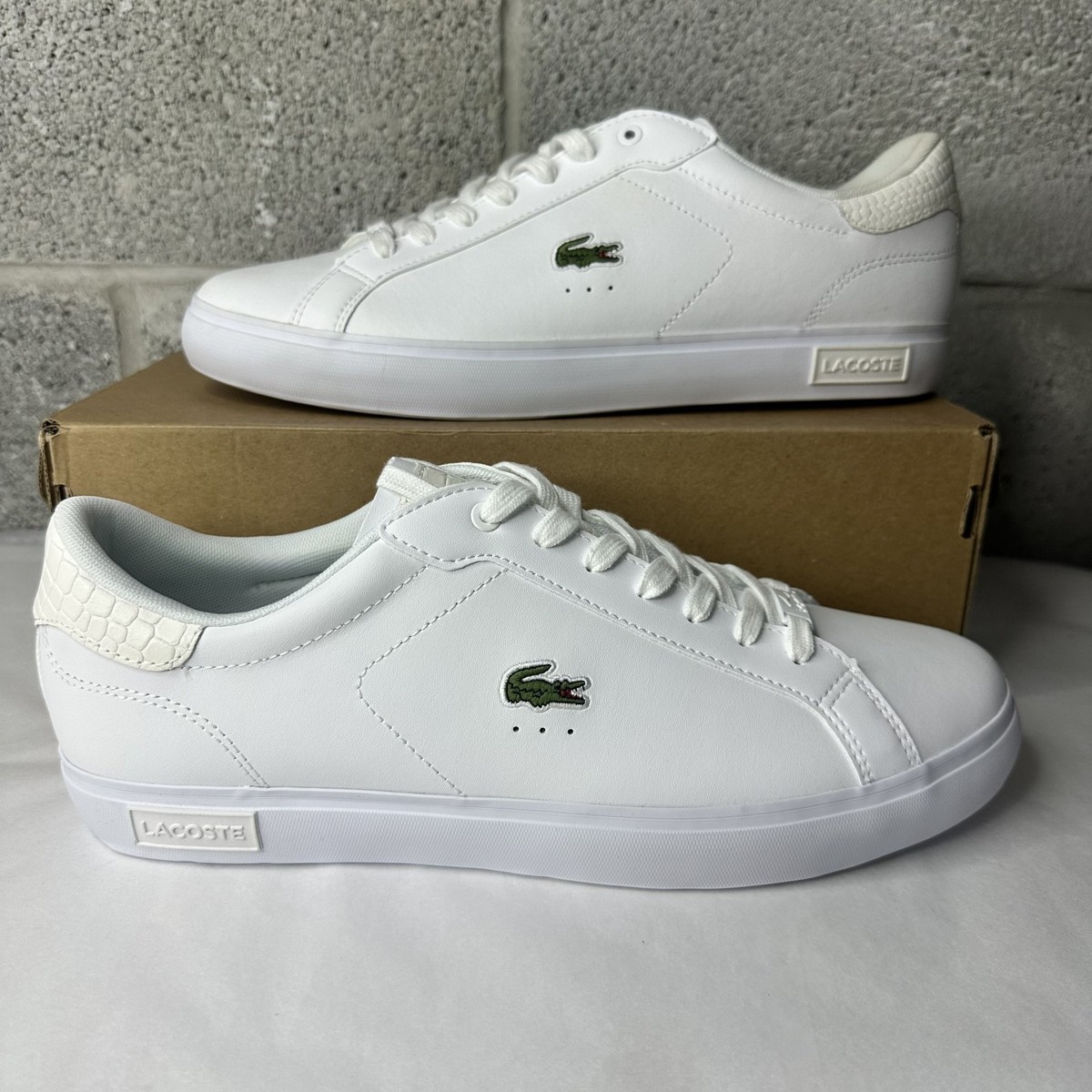 Lacoste Sport Men\'s Protect CRT White Leather sneakers Size 11 Amazon.com | Lacoste Men Baseshot Pro Sneakers White/Off  main image 3