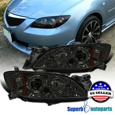 For 2004-2009 Mazda 3 Sedan Smoke Projector Headlights Replacement Leftright