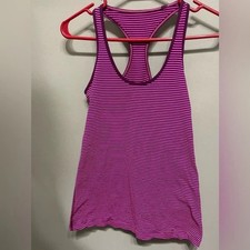 Lululemon Cool Racerback Hyper Stripe Raspberry Glo‎ Luce/Prugna
