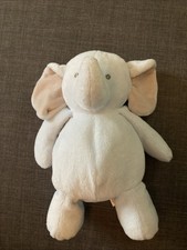 Carters Baby Blue Elephant Rattle 61298 Stuffed Animal Plush 9.5" Lovey Adorable