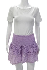 Temptation Positano Womens Cotton Sleeveless Lace Tube Top Purple Size S