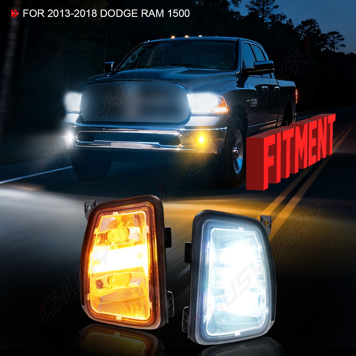 For RAM 1500 CLASSIC 2019-2020 2021 2022 2023 2024 LED Fog Lights