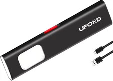 Flat Flashlight Rechargeable, 0.3 Inches Thin Mini Magnetic USB Work Light, Dual