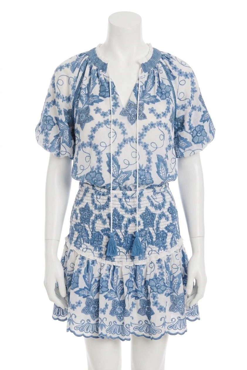Allison New York Juniper Mini Skirt Coronet Blue