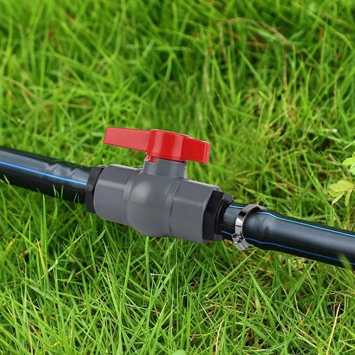 Robinet à Bille PVC 40mm + 32mm Avec Connecteur Tuyau - Vanne Arrêt Piscine Irrigation