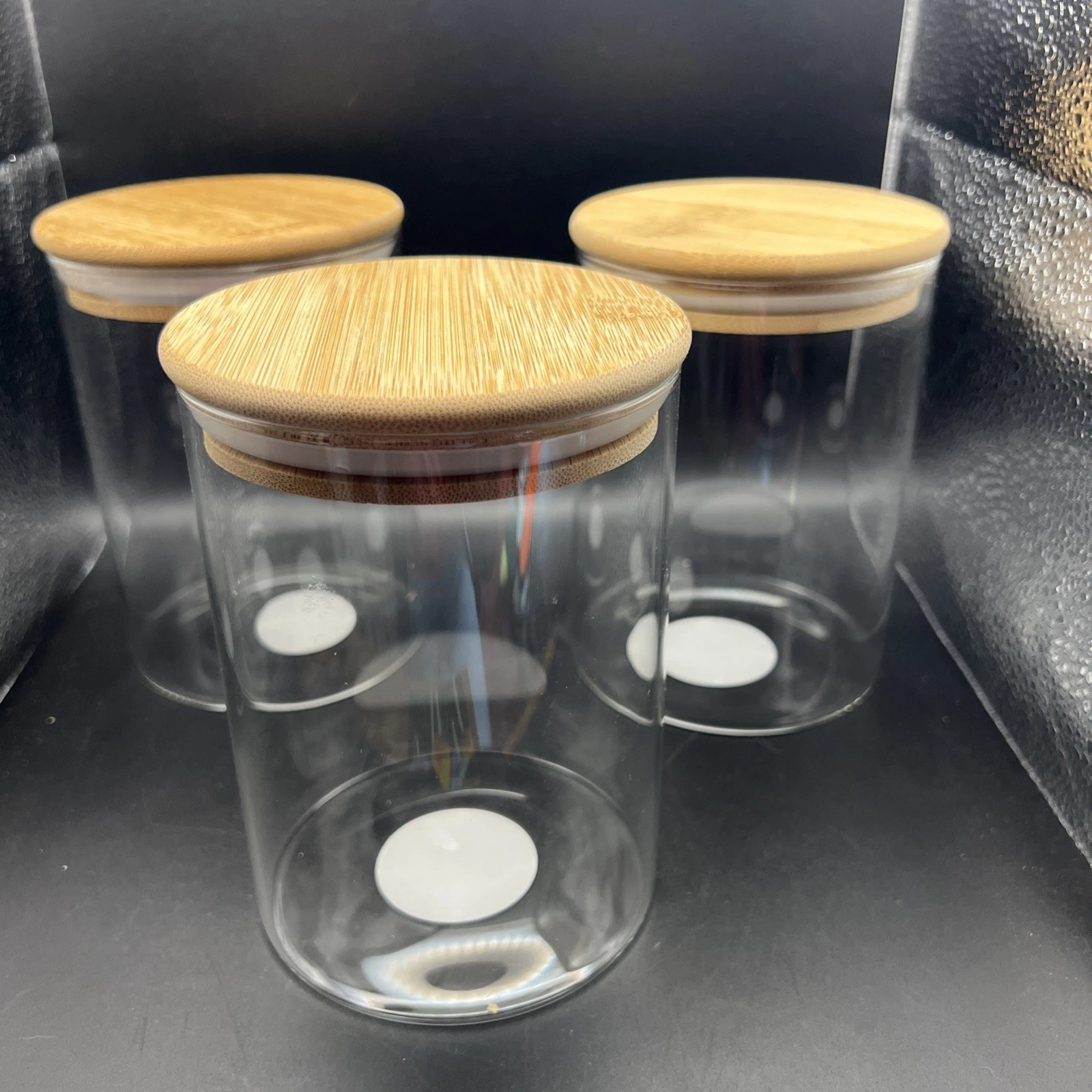 Set Of Three Glass 1L Canisters With Wooden Lids New
Opens in a new window or tab